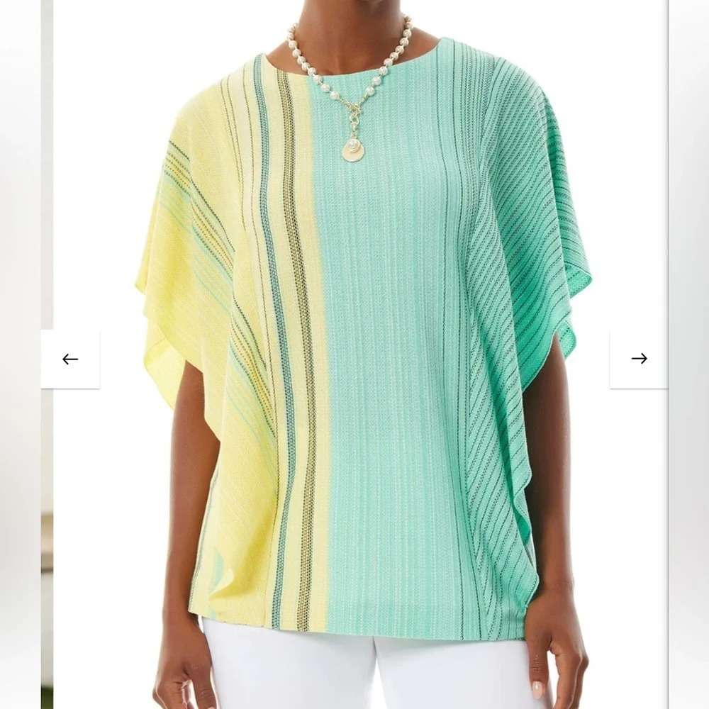 Women’s Ming Wang Butterfly ombré stitch tunic top S/M